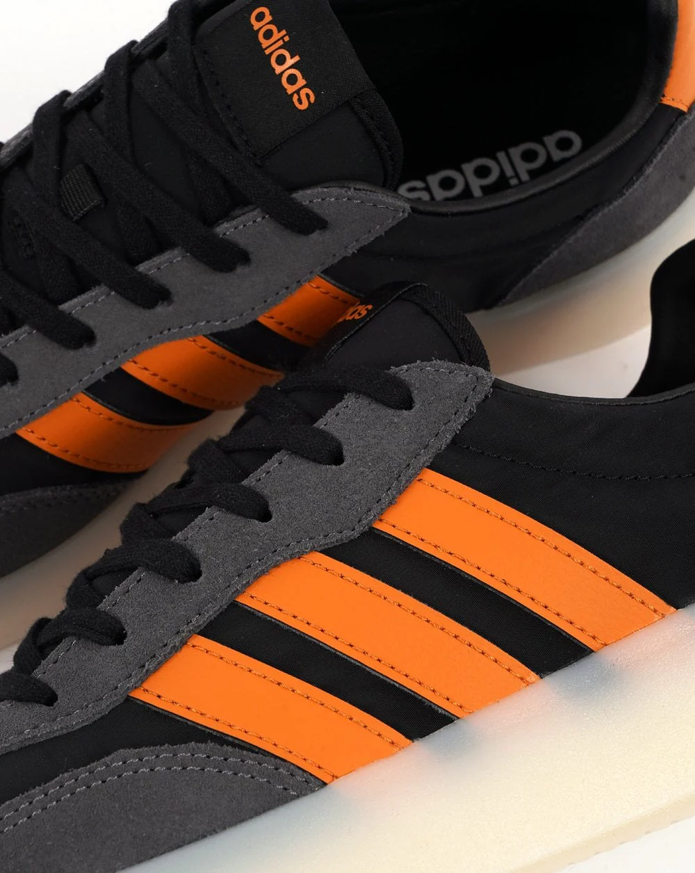 Adidas Barreda Trainers Black Orange Ice Sole - Image 3