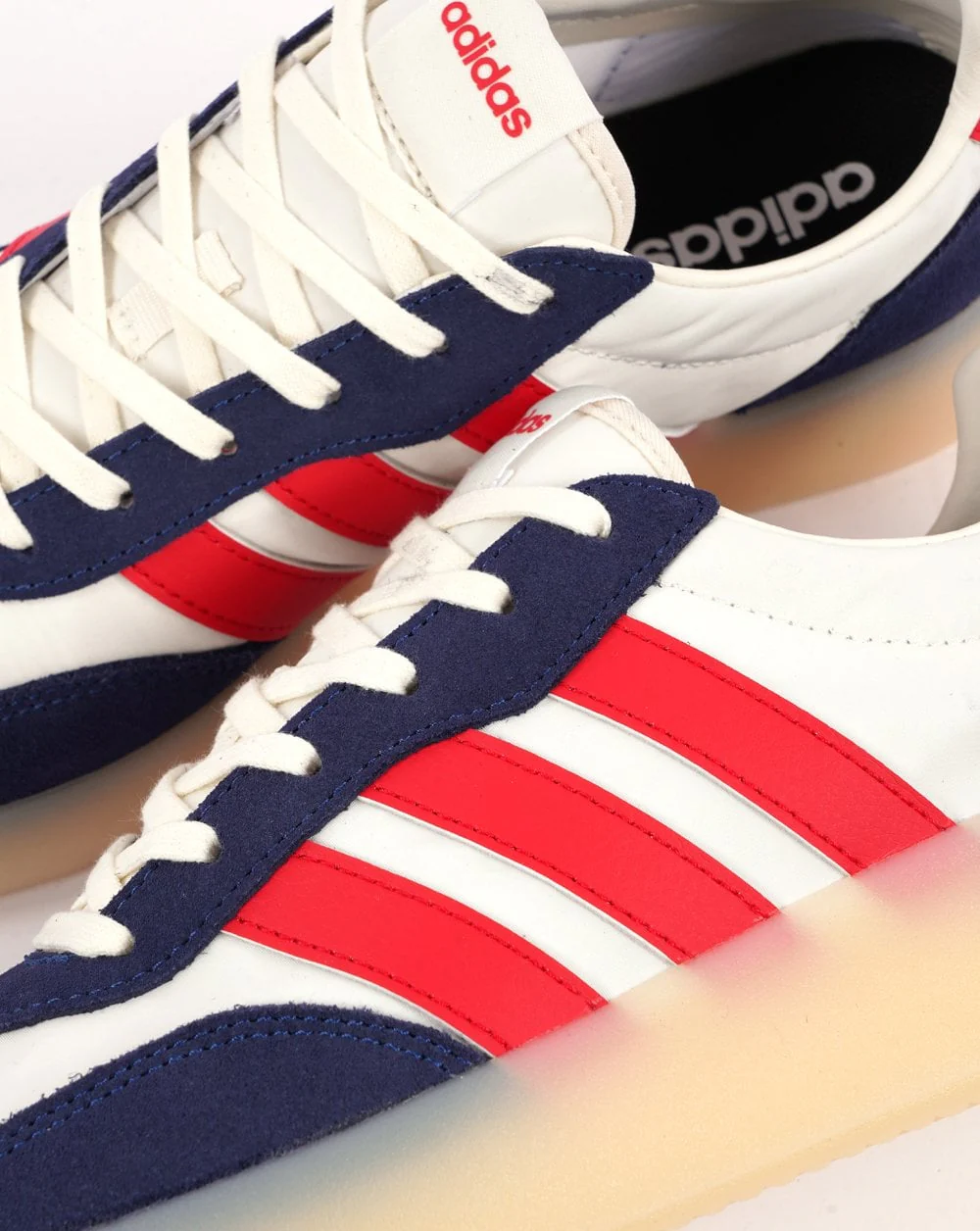 Adidas Barreda Trainers White Navy Red Ice sole - Image 4