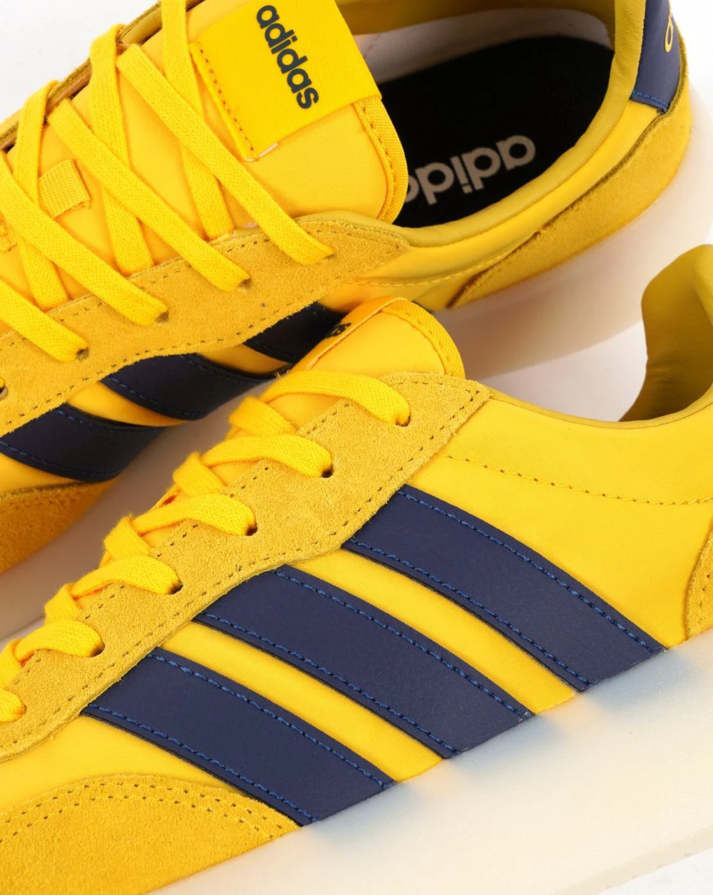 Adidas Barreda Trainers Yellow Navy Ice Sole - Image 3
