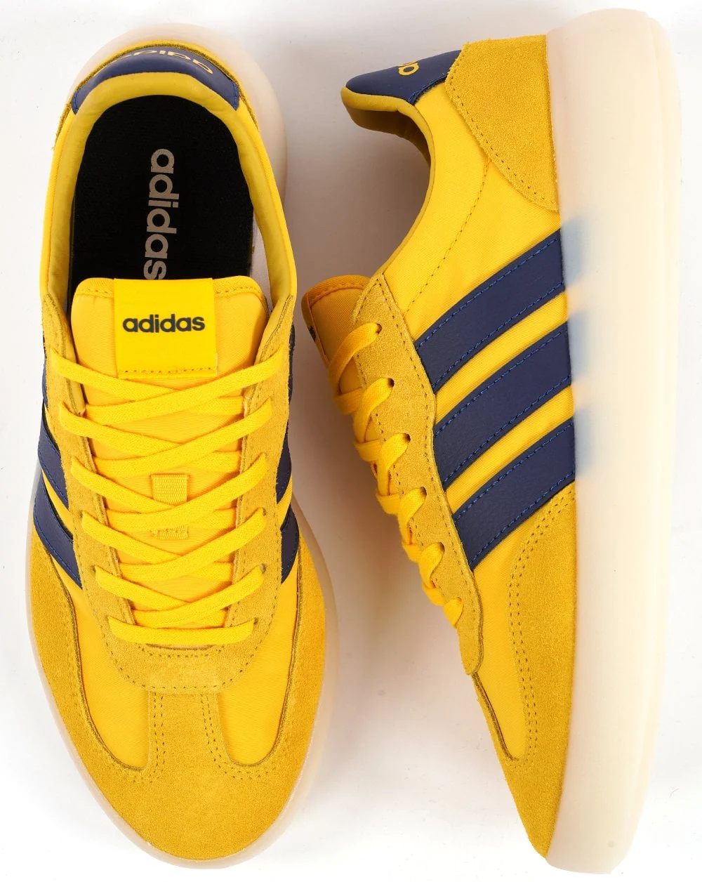 Adidas Barreda Trainers Yellow Navy Ice Sole - Image 4