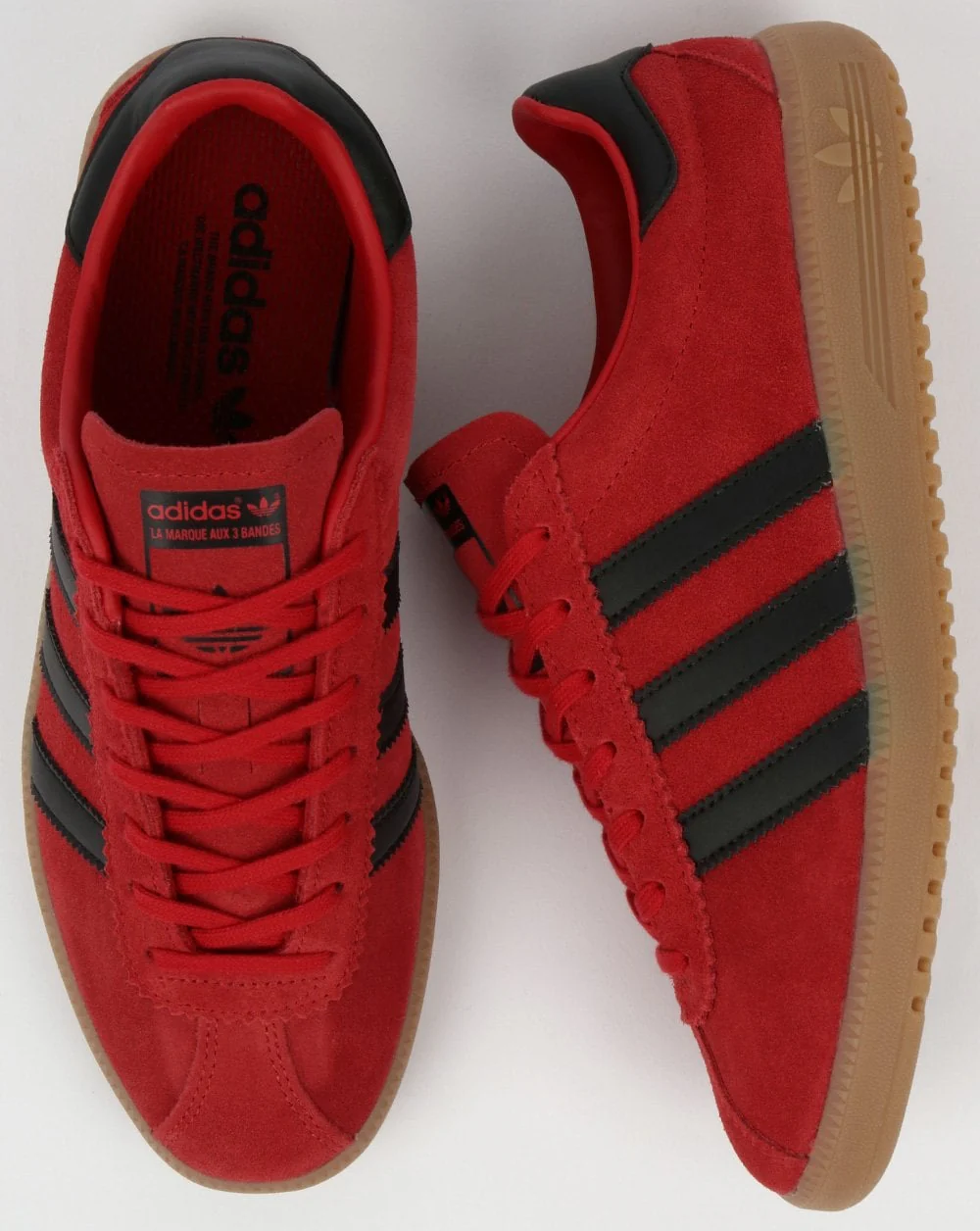 Adidas Bermuda Trainers Red/Black/Gum - Image 3
