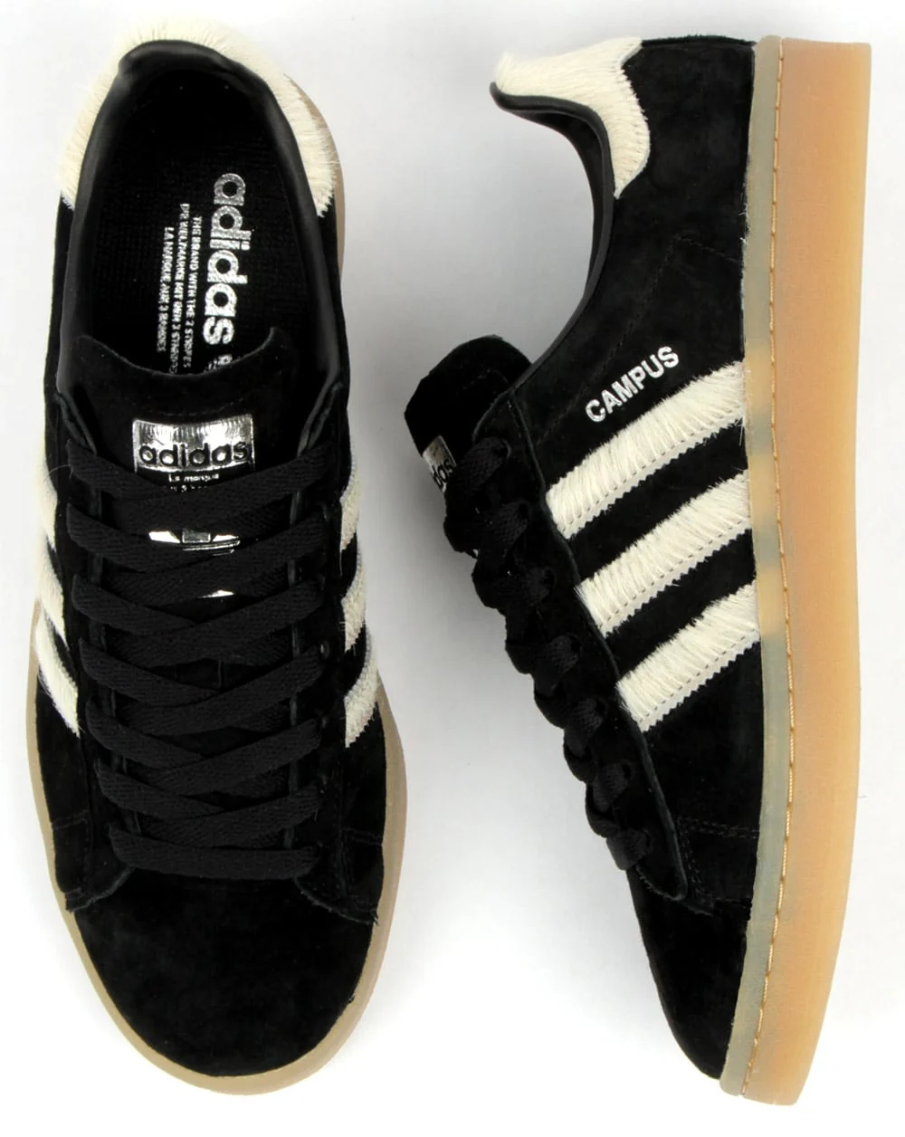 Adidas Campus Trainers Black/white/gum - Image 2
