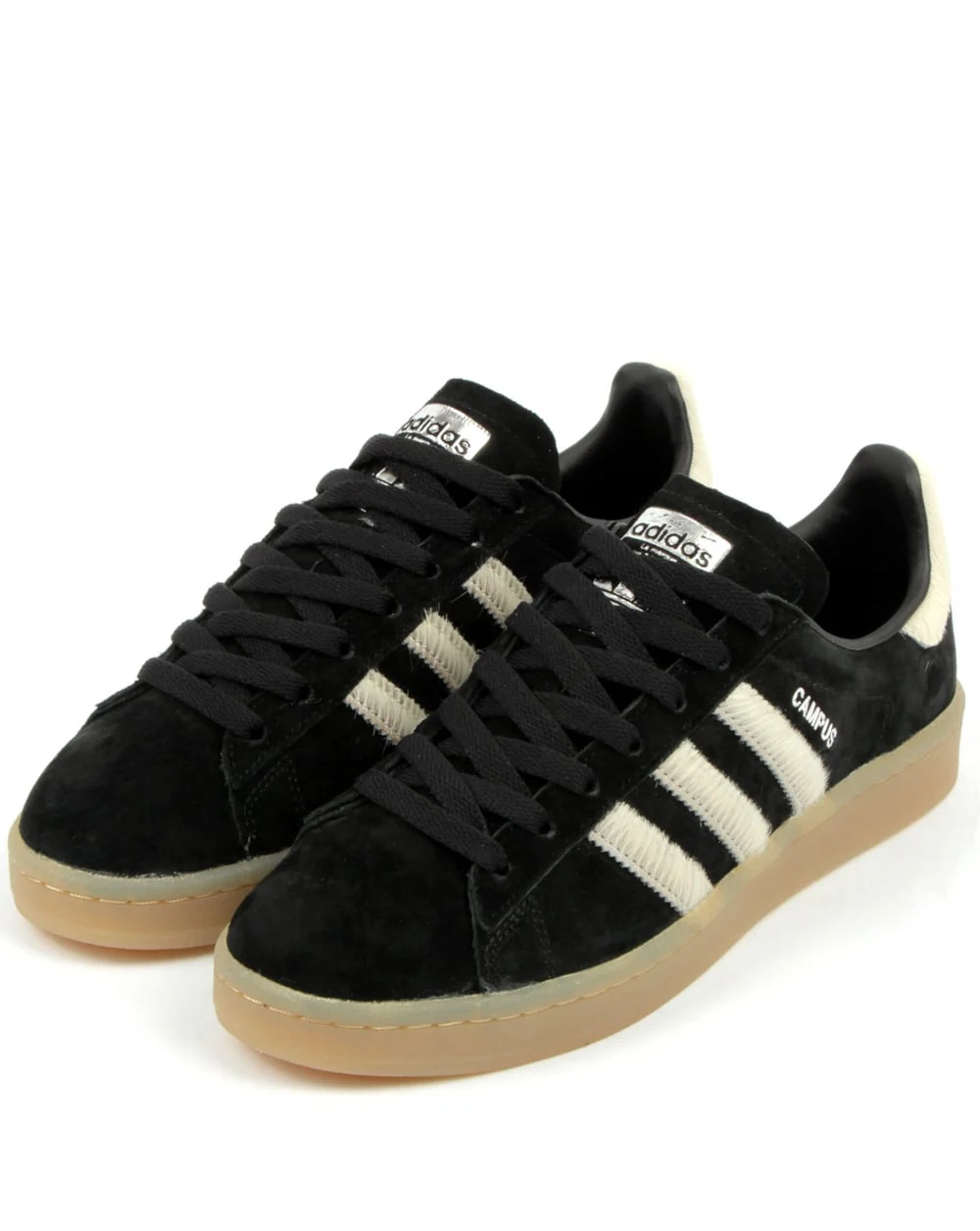 Adidas Campus Trainers Black/white/gum - Image 3
