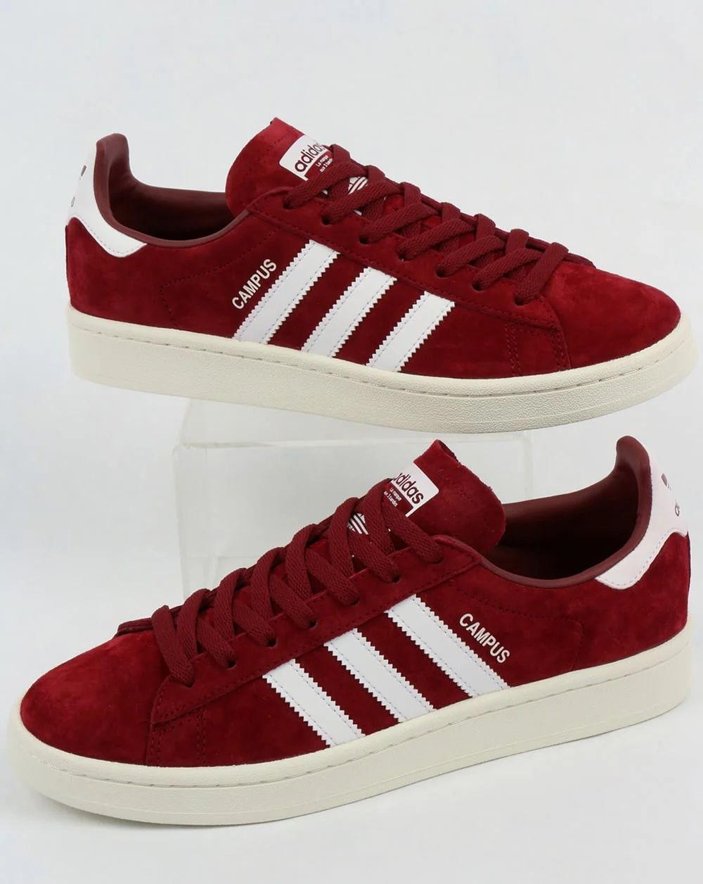 Adidas Campus Trainers Burgundy/White