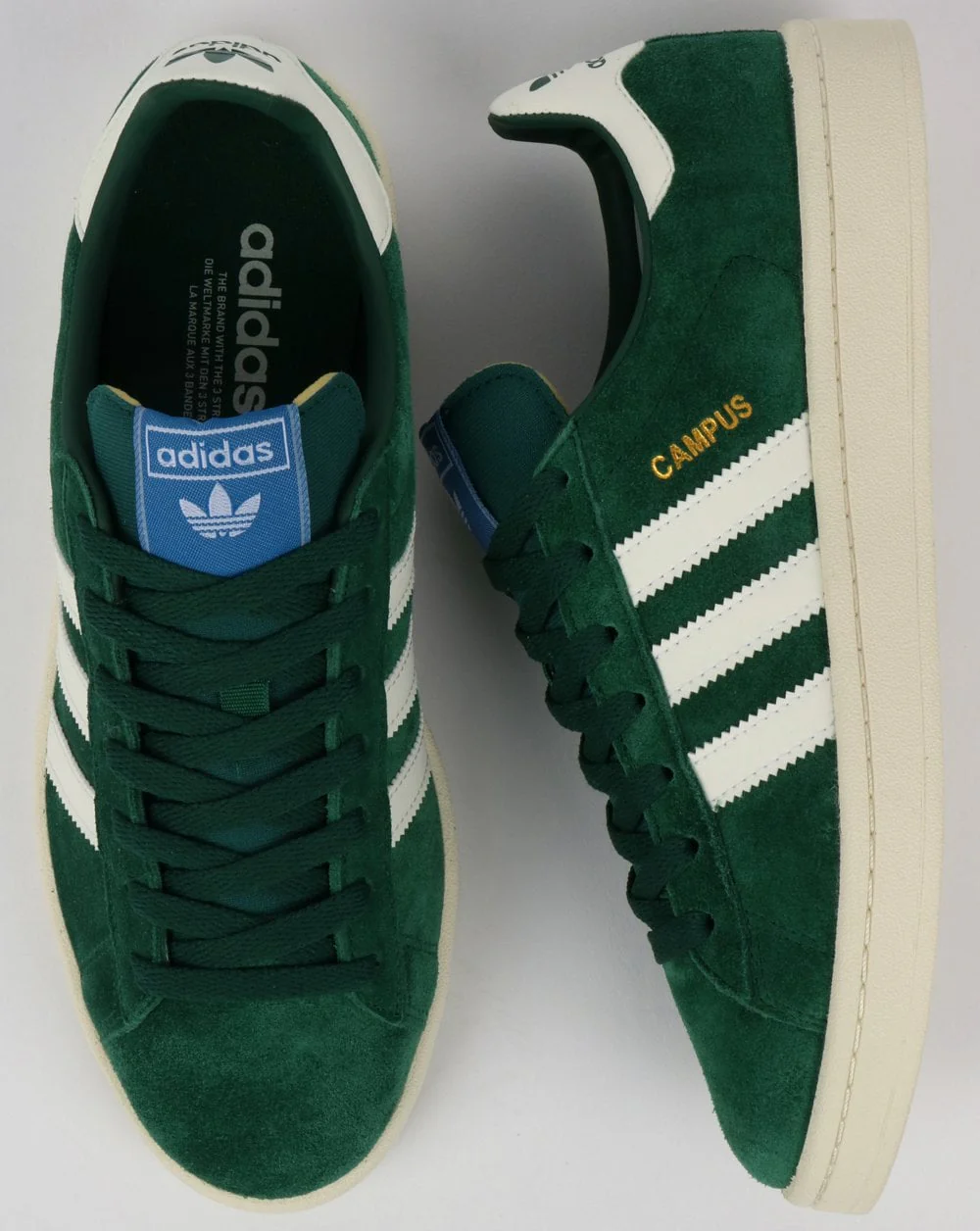 Adidas Campus Trainers Collegiate Green/Cloud White - Image 2