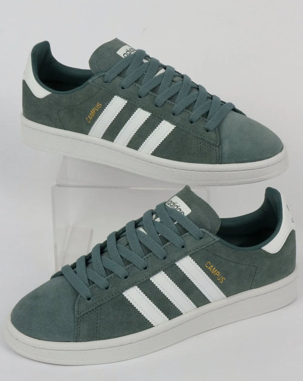 Adidas Campus Trainers Raw Green/White