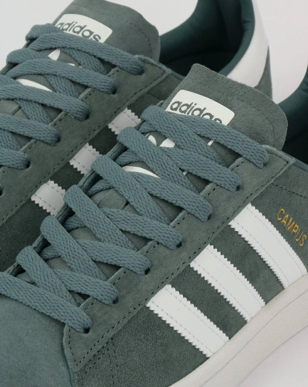 Adidas Campus Trainers Raw Green/White - Image 4