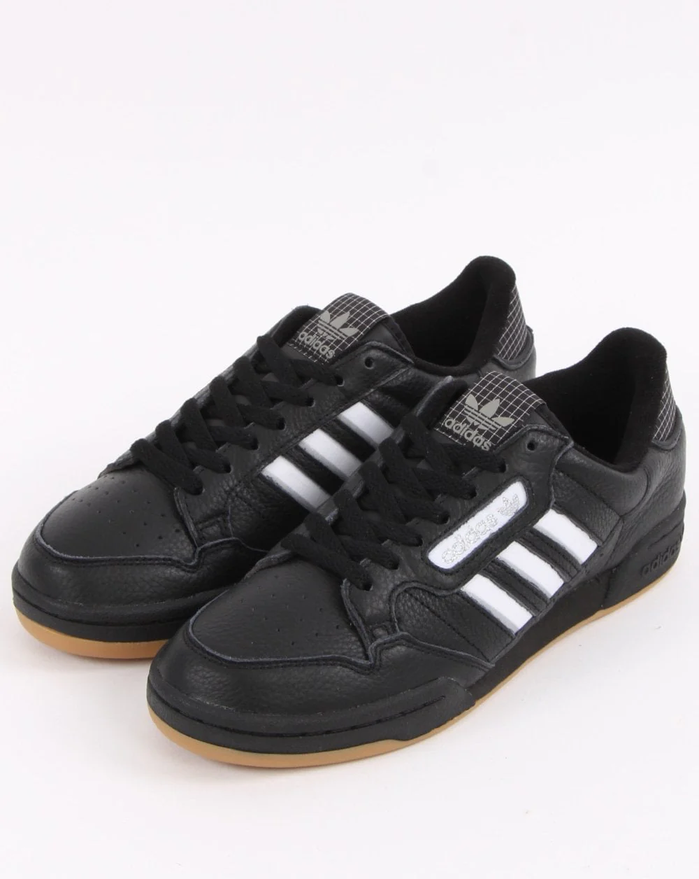 Adidas Continental 80 Stripes Trainers Black/White - Image 3