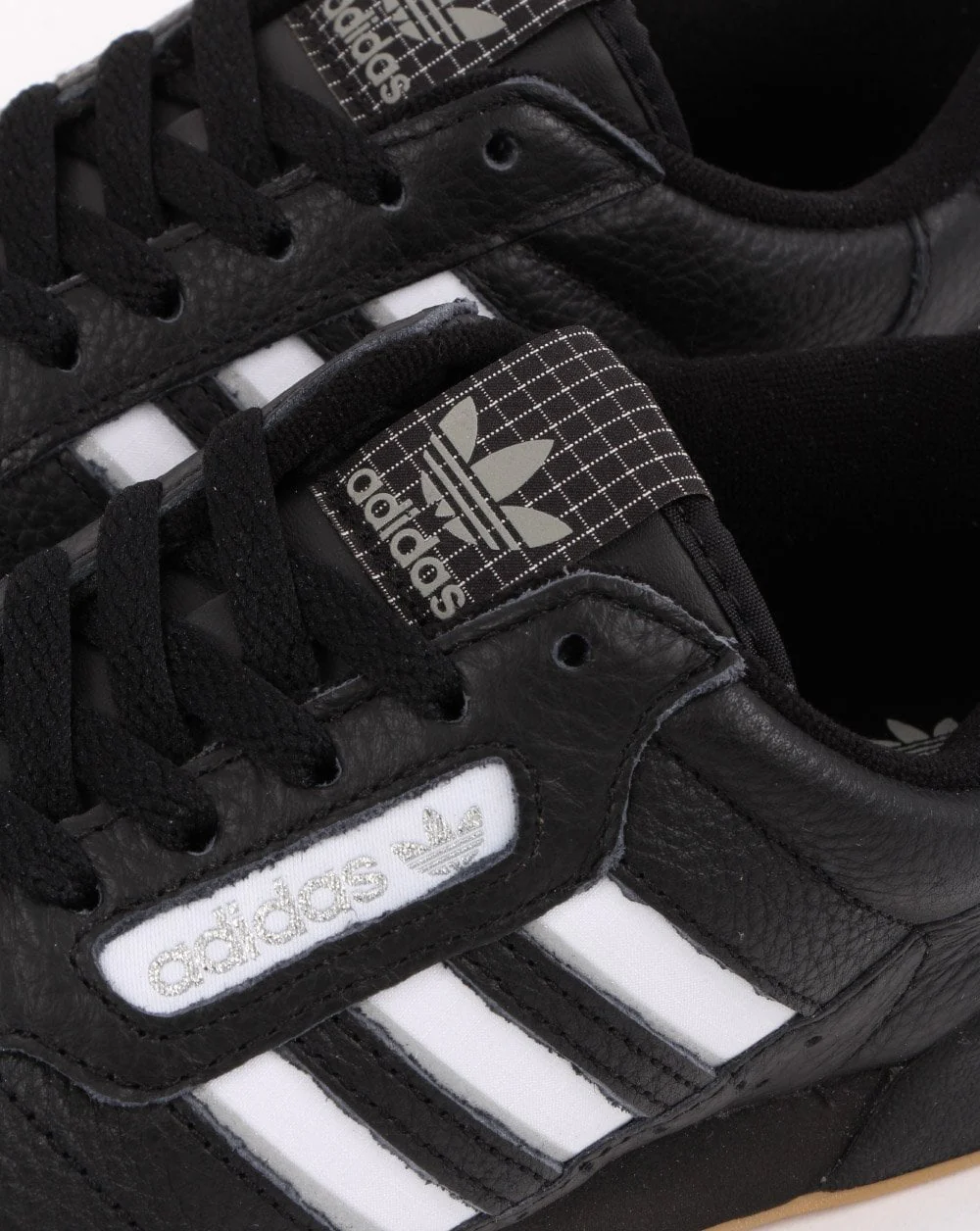 Adidas Continental 80 Stripes Trainers Black/White - Image 4