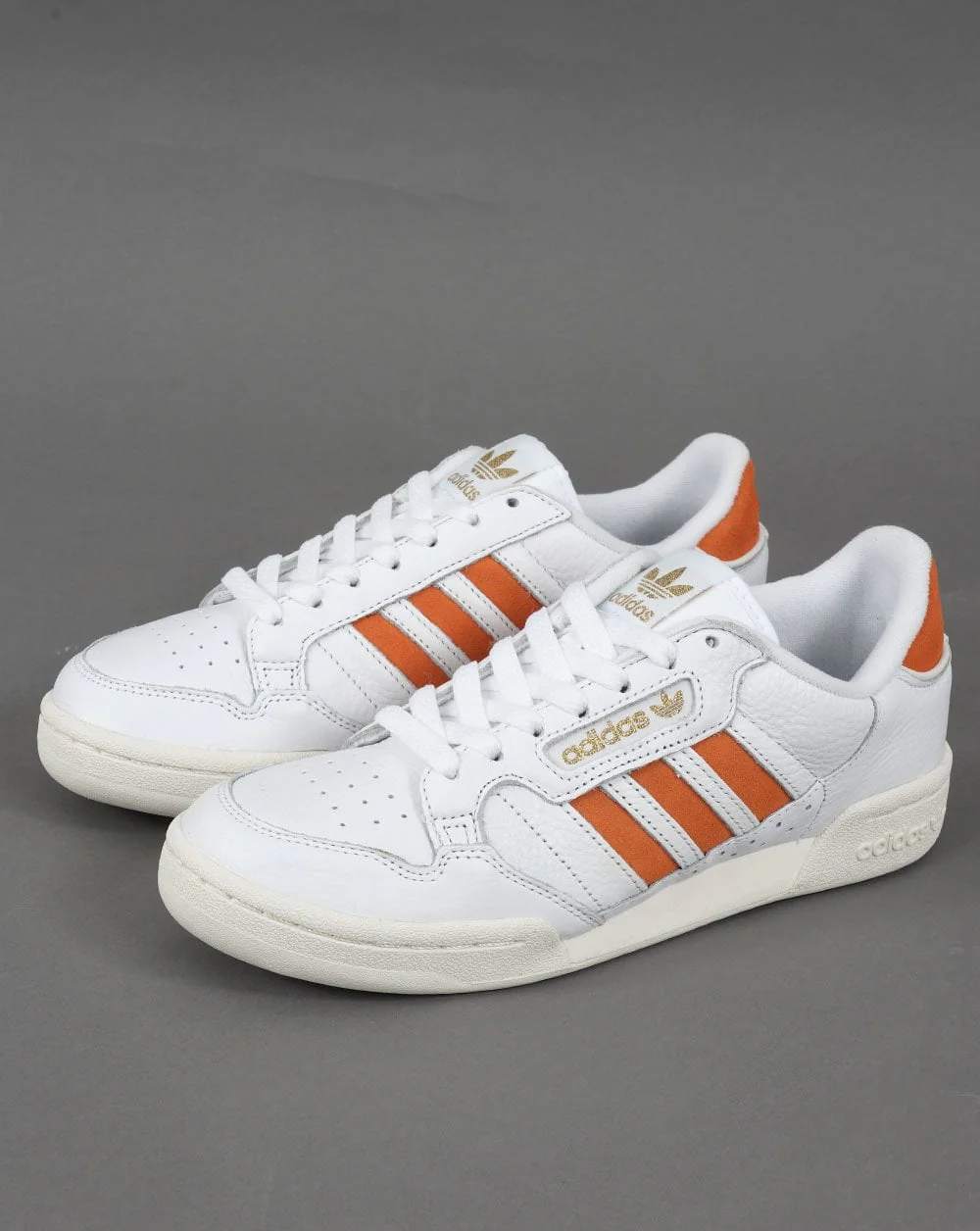 Adidas Continental 80 Stripes Trainers White/Orange - Image 3