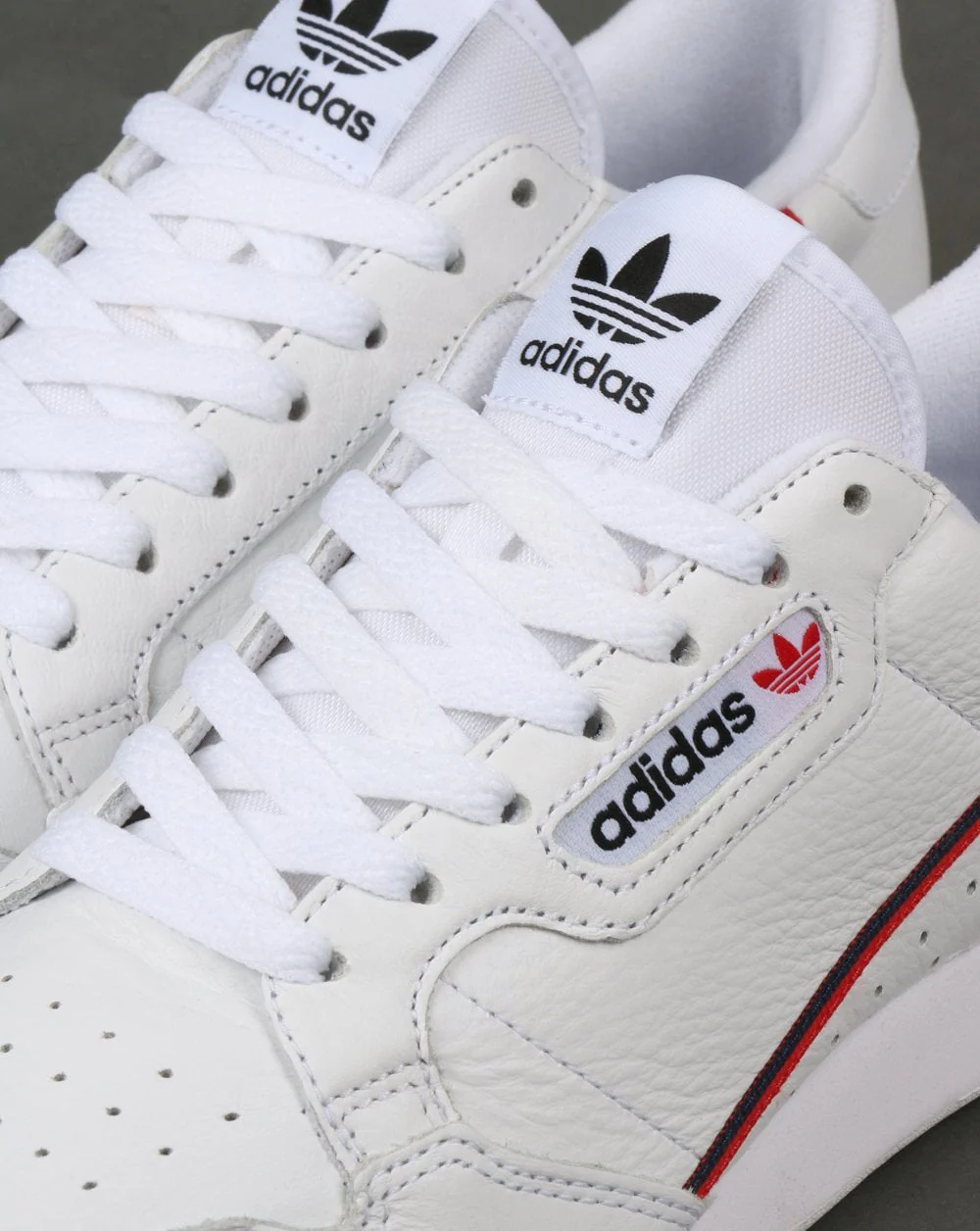 Adidas Continental 80 Trainers White/Red/Navy - Image 3