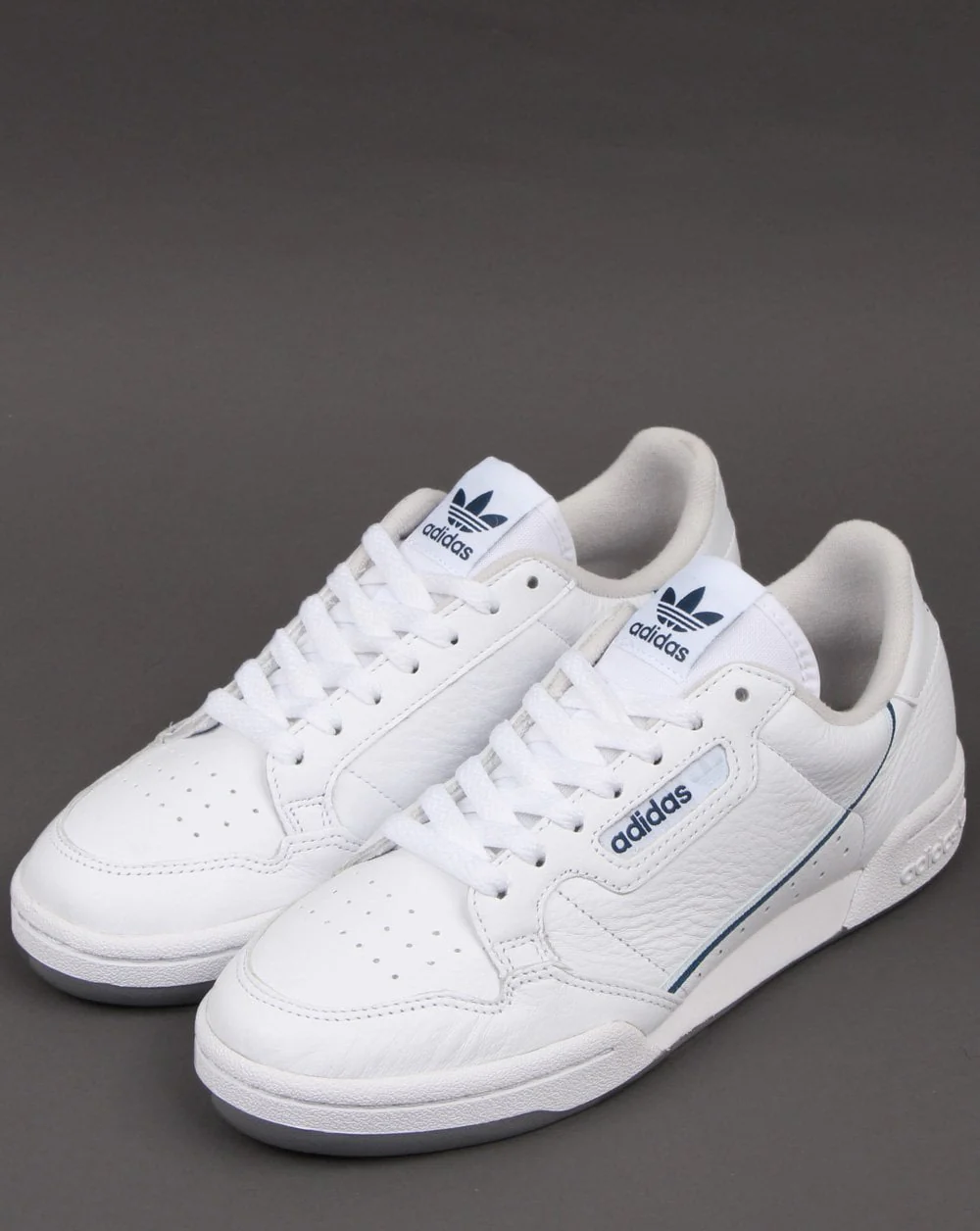 Adidas Continental 80 Trainers White/Sky/Navy - Image 3