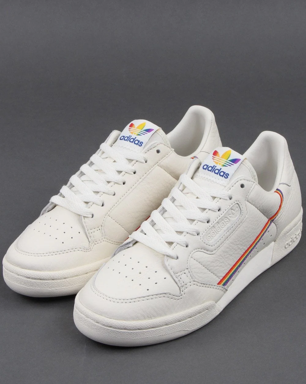 Adidas Continental 80s Pride Trainers White- Multi - Image 3