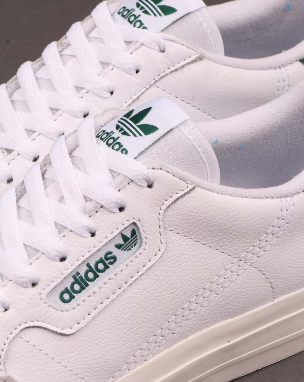 Adidas Continental Vulc Trainers White/Green - Image 4
