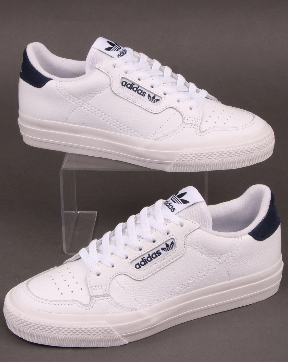 Adidas Continental White Leather Vulc Trainers