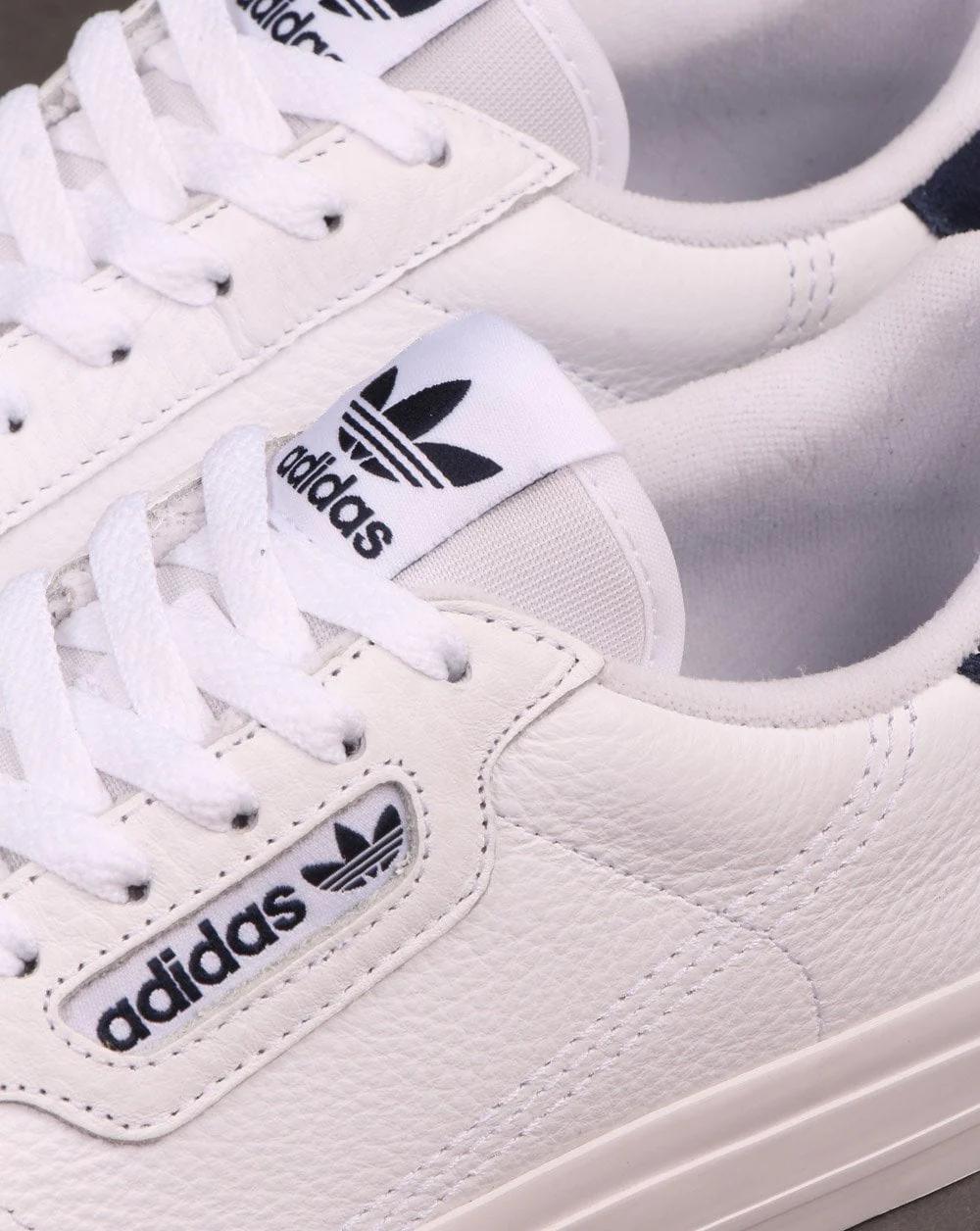 Adidas Continental White Leather Vulc Trainers - Image 4