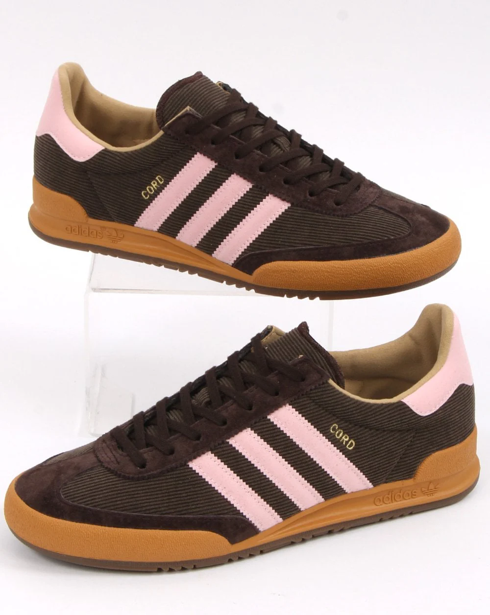 Adidas Cord Trainers Brown/Soft Pink - Image 4