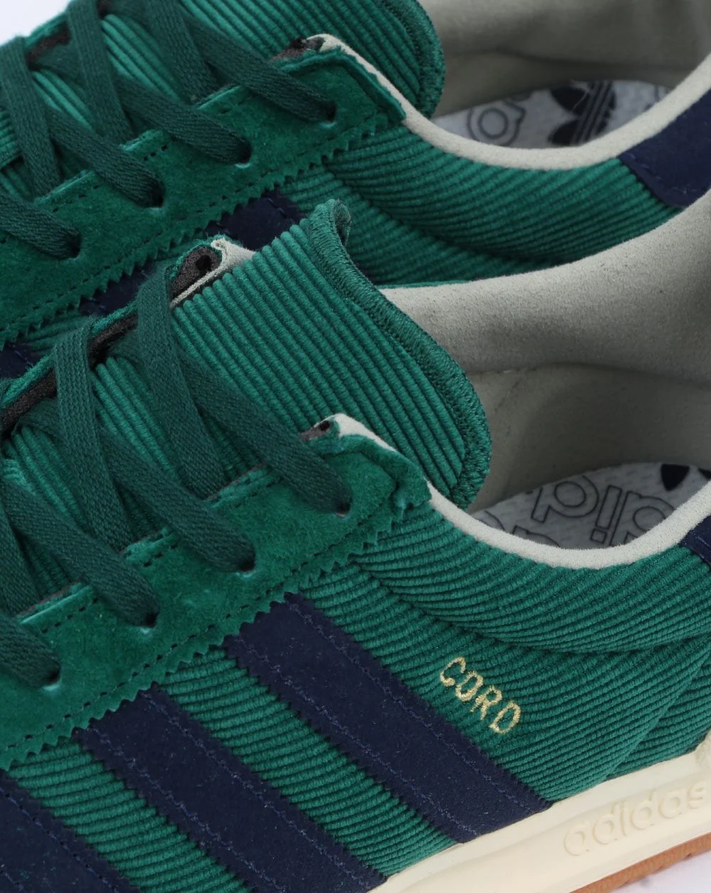 Adidas Cord Trainers Green/Navy - Image 4