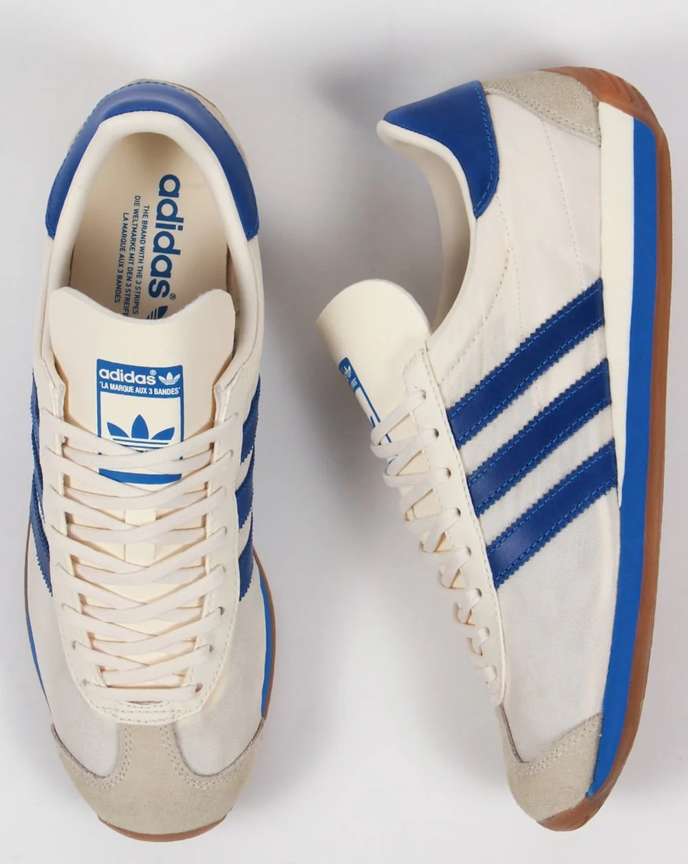 Adidas Country OG Trainers Chalk White/Bluebird - Image 2