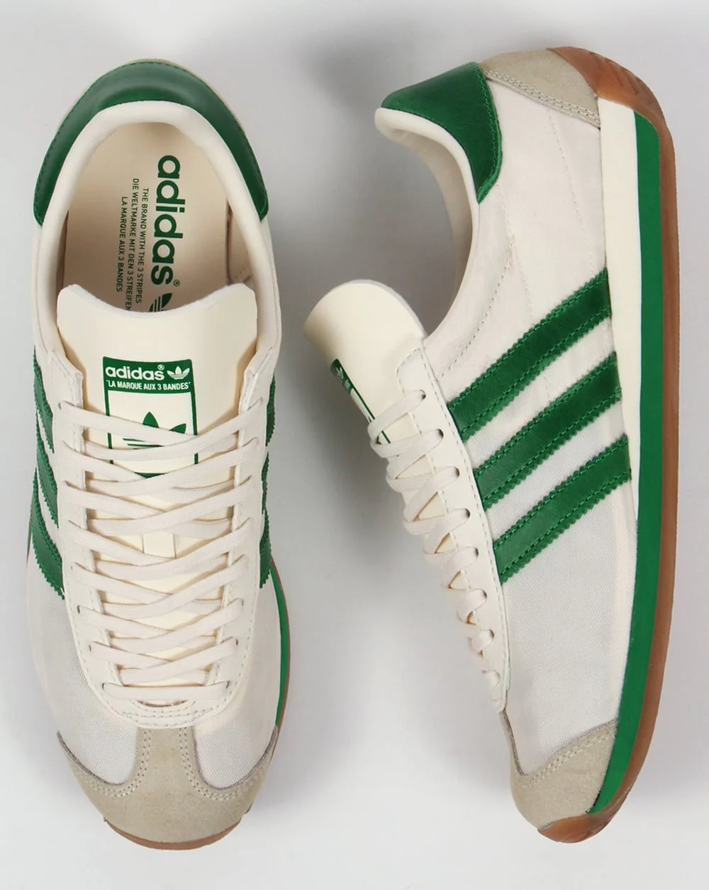 Adidas Country OG Trainers Chalk White/Green - Image 2