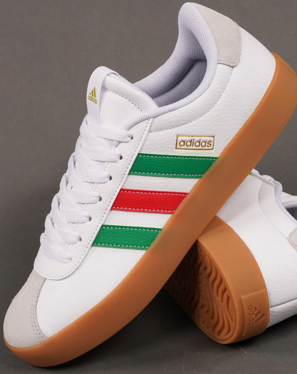 Adidas Court Trainers White Green Red Gum