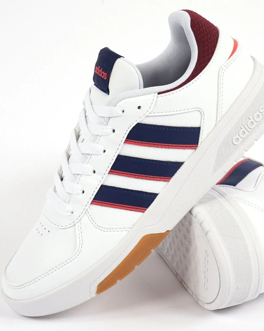 Adidas Courtbeat Trainers White/Dark Blue/Red