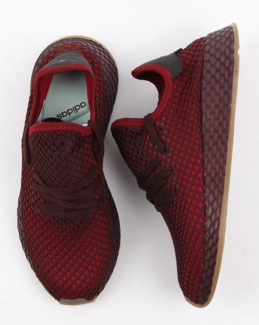 Adidas Deerupt Runner Trainers Burgundy/ash Green - Image 2