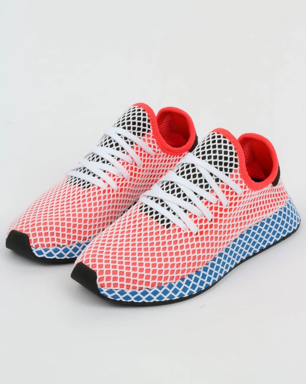 Adidas Deerupt Runner Trainers Solar Red/Bluebird