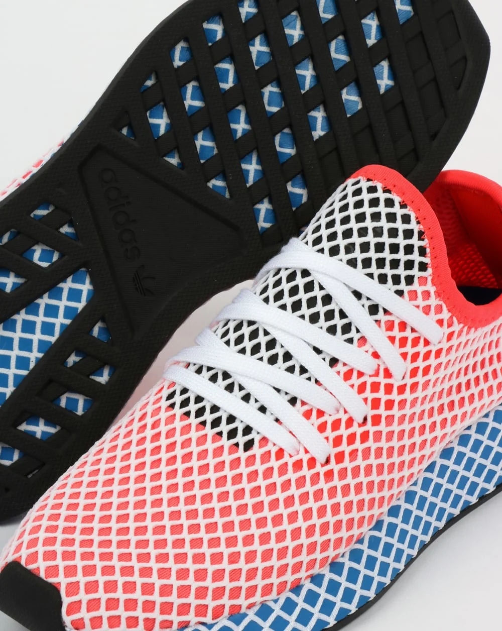 Adidas Deerupt Runner Trainers Solar Red/Bluebird - Image 4