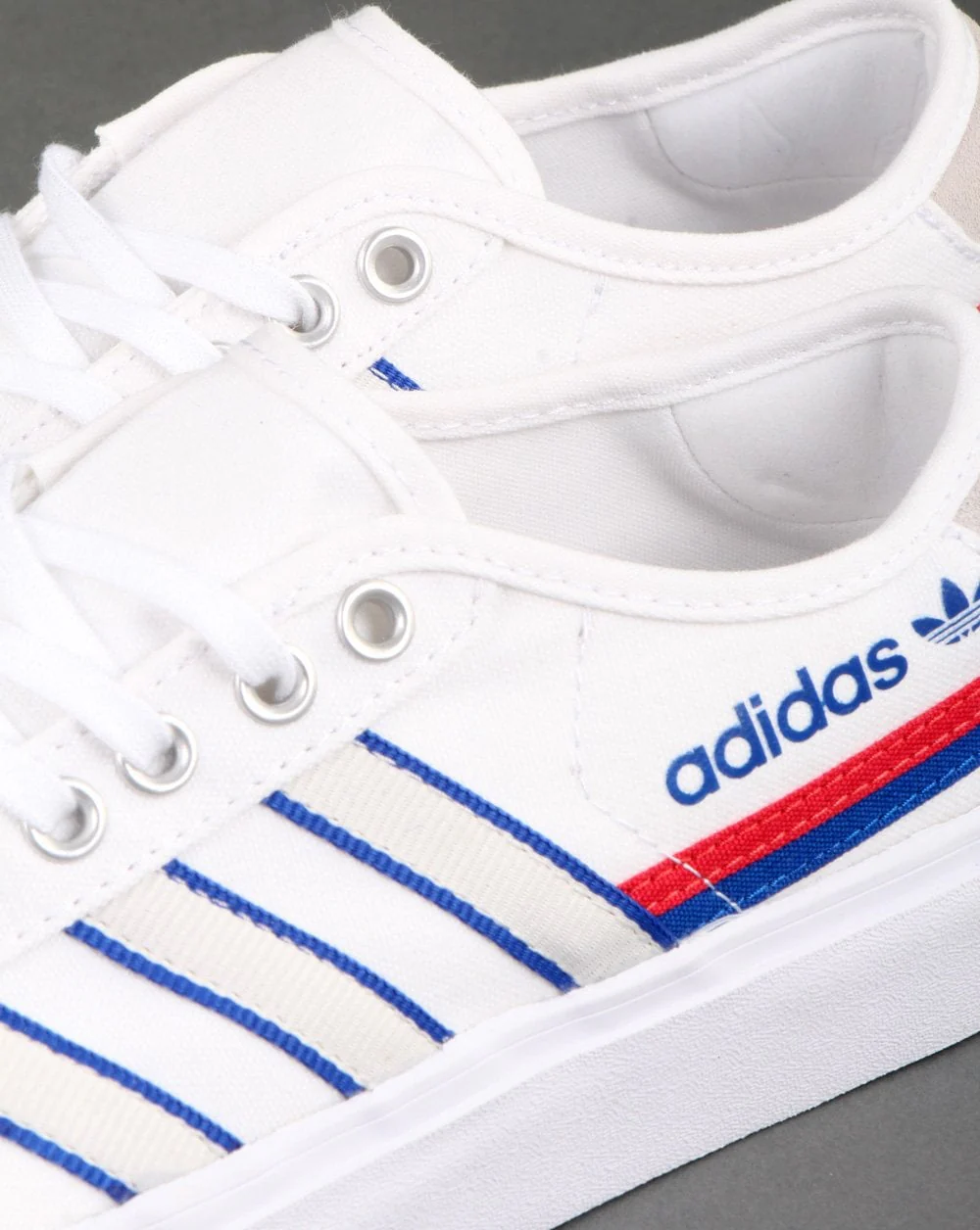 Adidas Delpala Trainers White/Scarlet/Royal - Image 4