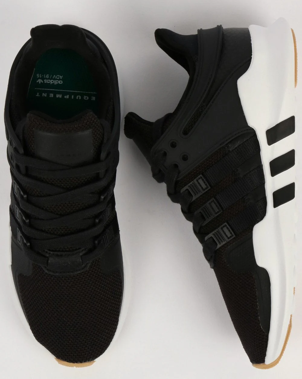 Adidas EQT Support Adv Trainers Black/White/Gum - Image 2