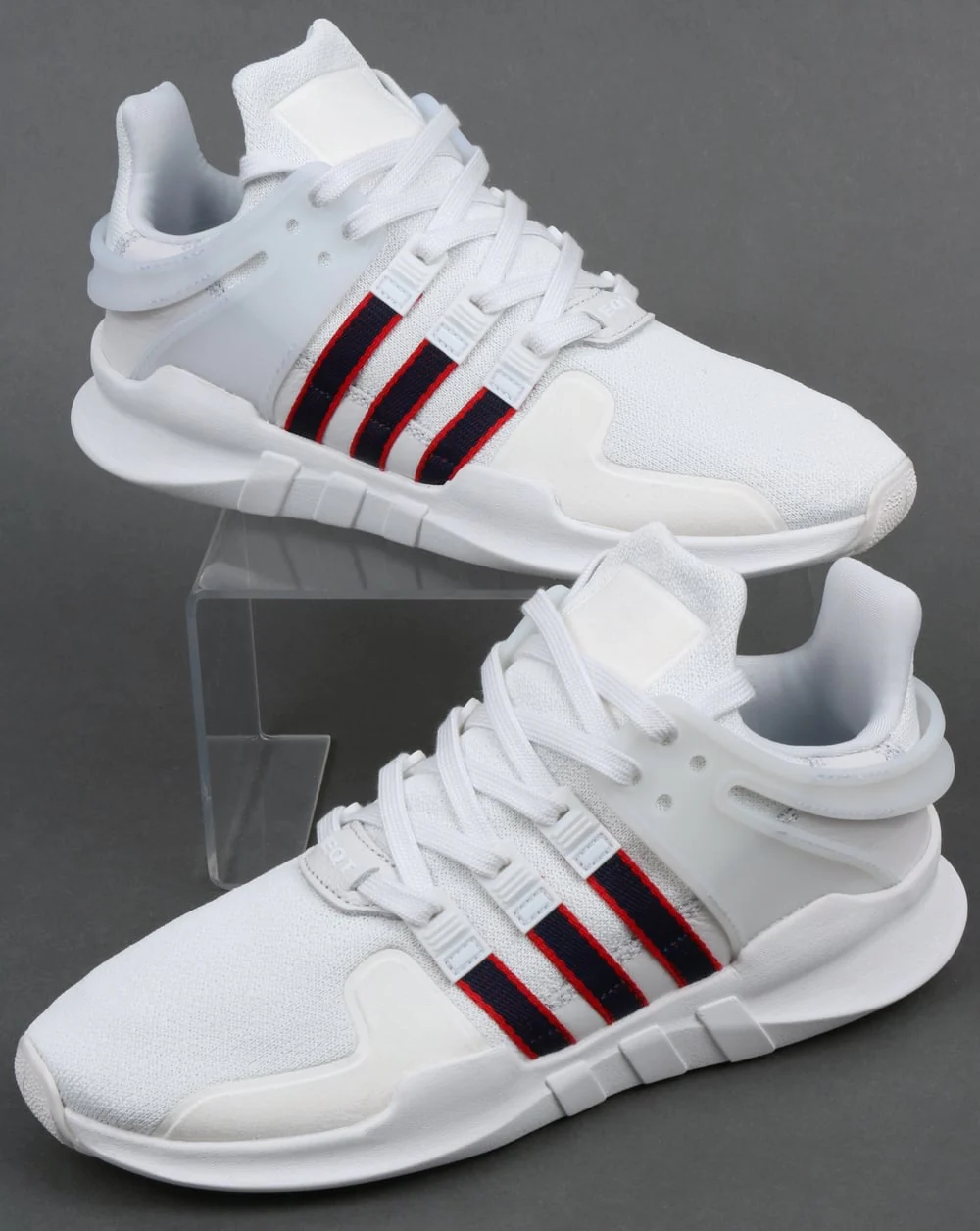 Adidas EQT Support ADV Trainers Crystal White/Navy/Scarlet