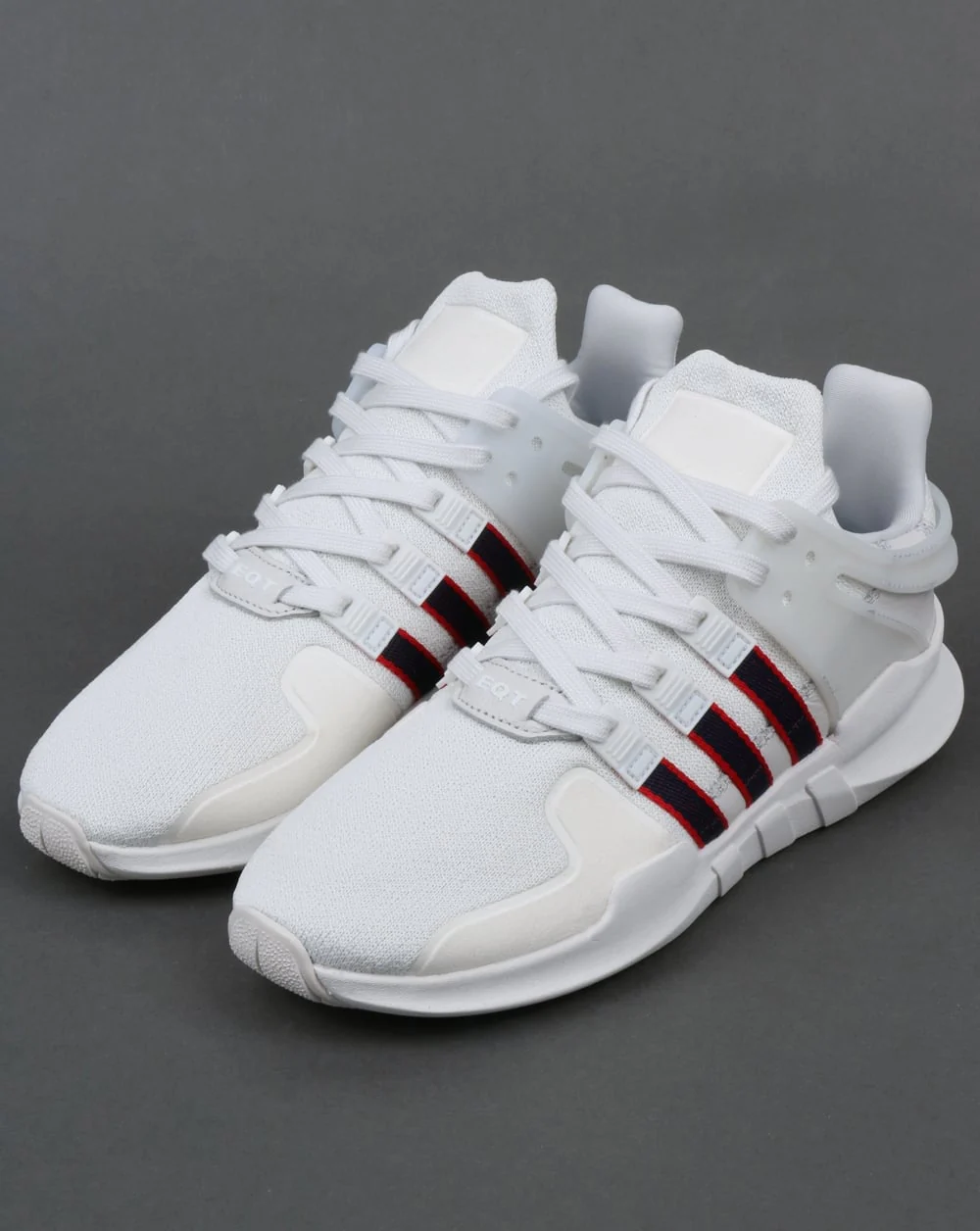 Adidas EQT Support ADV Trainers Crystal White/Navy/Scarlet - Image 3