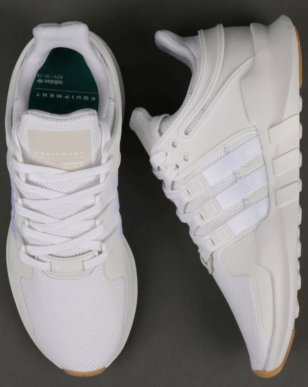 Adidas EQT Support Adv Trainers White/White/Gum - Image 2
