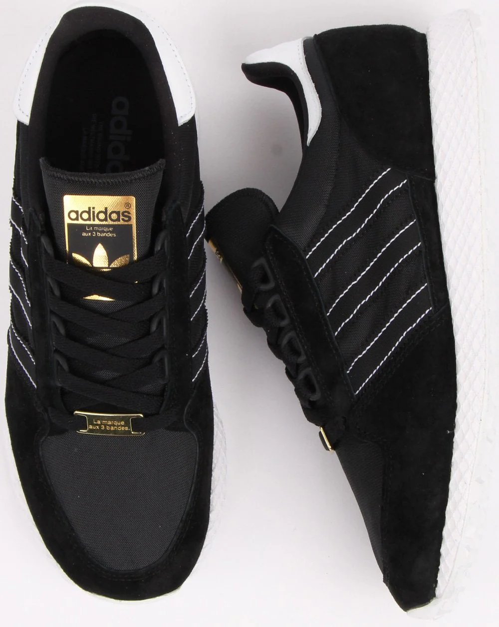 Adidas Forest Grove Trainers Black/Gold - Image 2