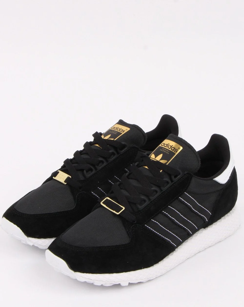 Adidas Forest Grove Trainers Black/Gold - Image 3