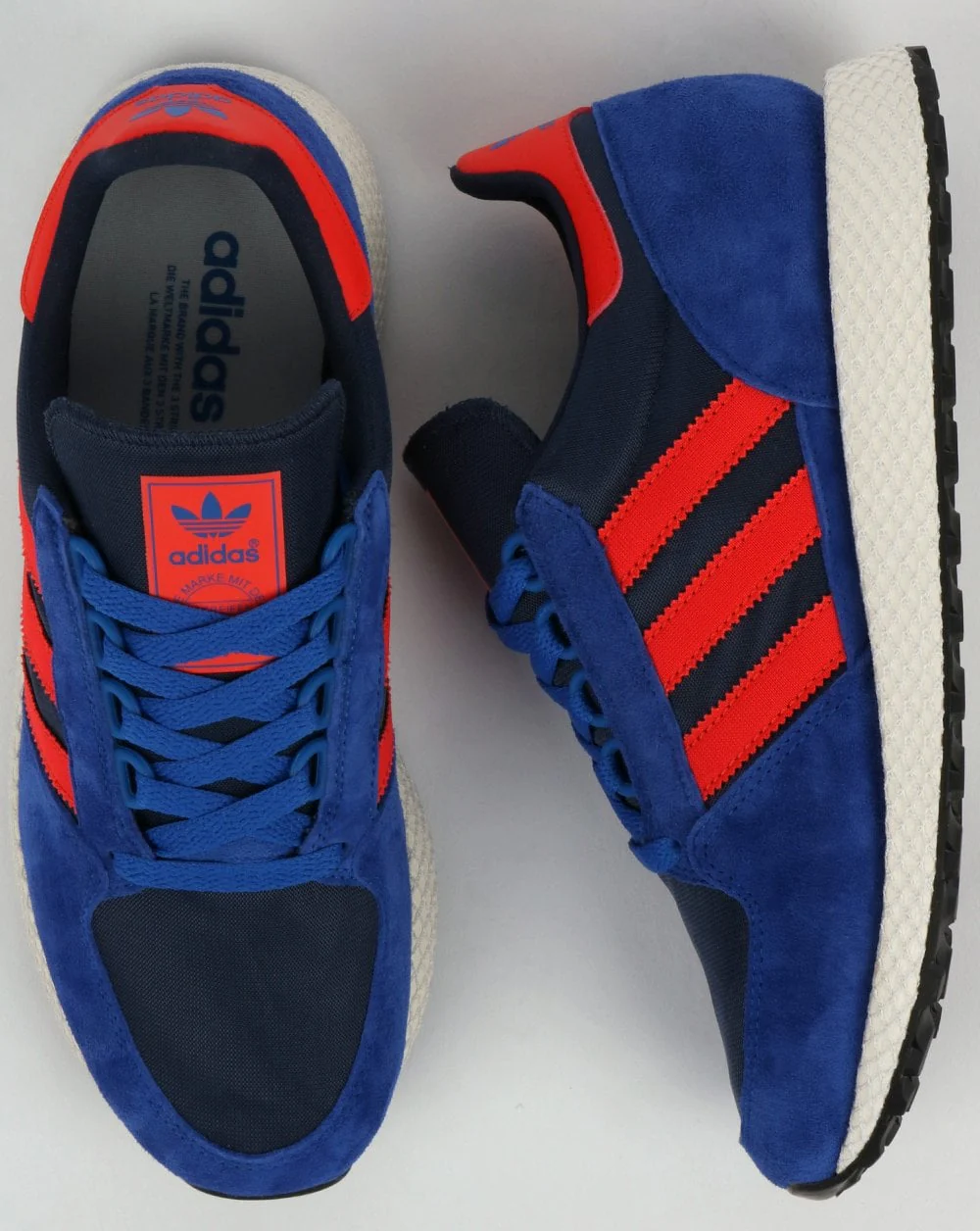 Adidas Forest Grove Trainers Power Blue/Red - Image 3