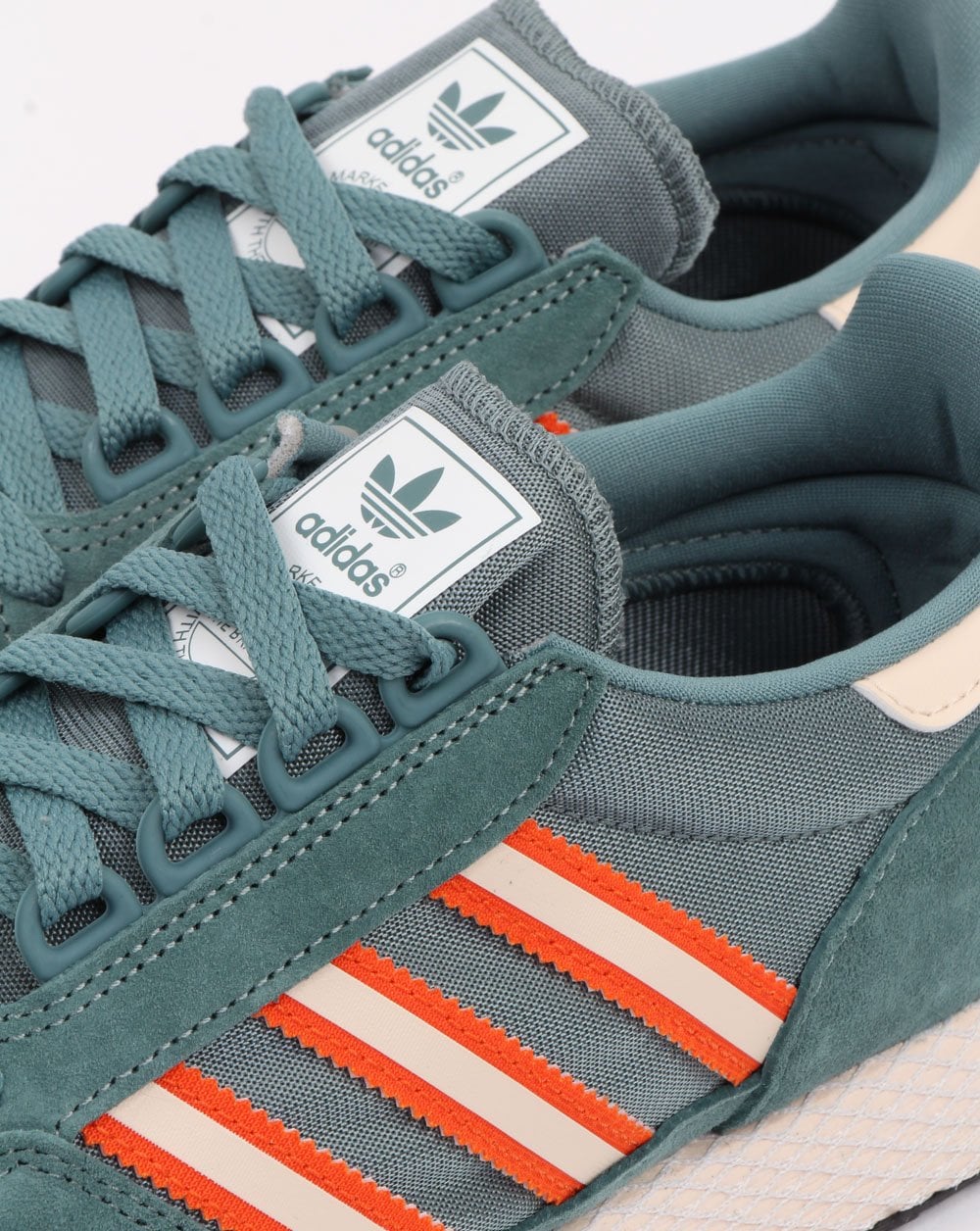 Adidas Forest Grove Trainers Raw Green/Orange - Image 2