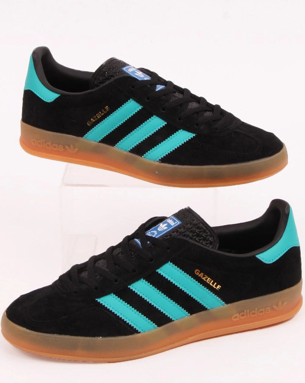 Adidas Gazelle Indoor Trainers Black/ Aqua