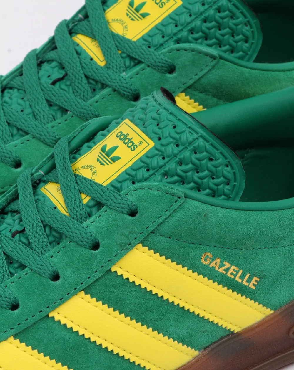Adidas Gazelle Indoor Trainers Green/Yellow - Image 2