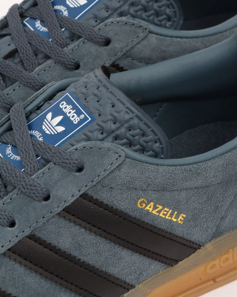 Adidas Gazelle Indoor Trainers Grey Black - Image 2