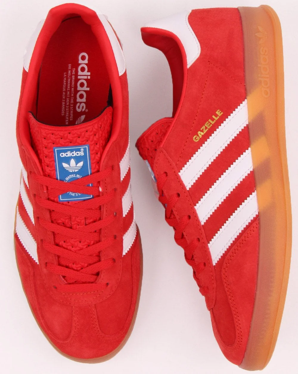 Adidas Gazelle Indoor Trainers Red/White - Image 2