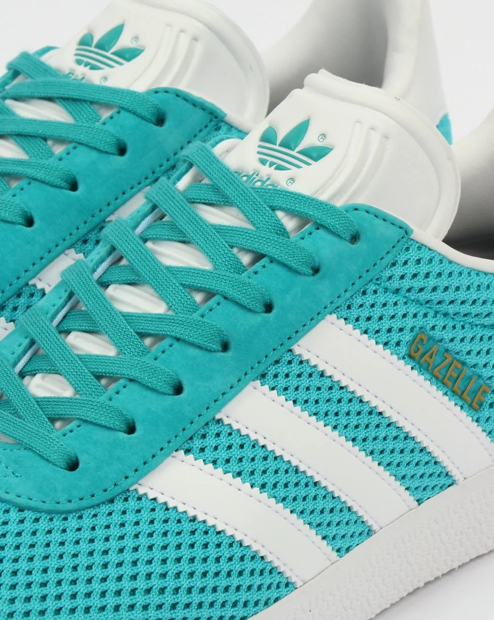 Adidas Gazelle Textile Trainers Energy Blue/White - Image 4