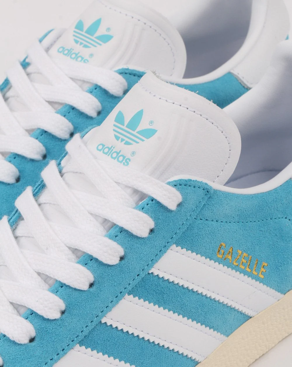 Adidas Gazelle Trainers Bright Cyan/White - Image 4