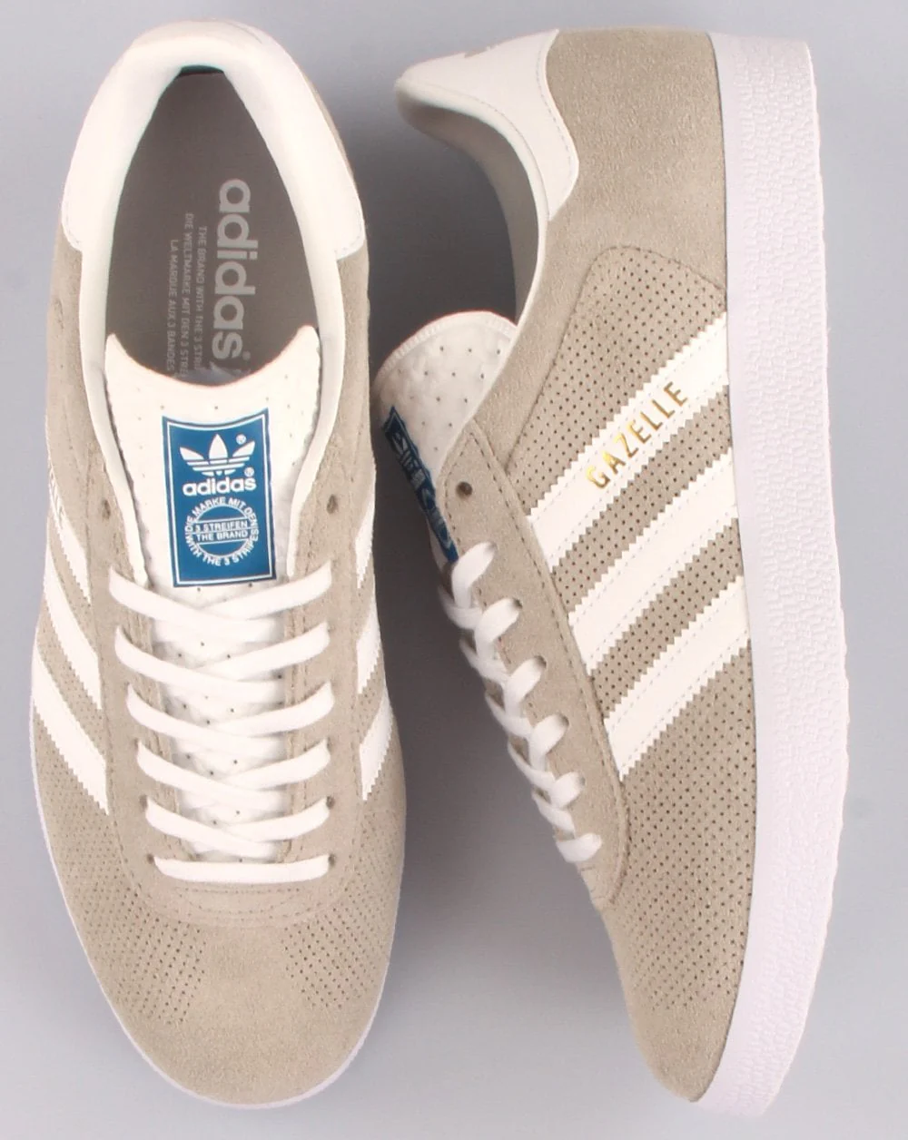 Adidas Gazelle Trainers Grey/white - Image 3
