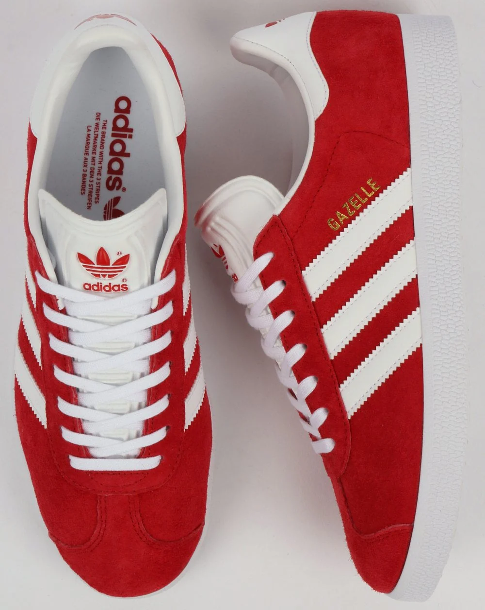 Adidas Gazelle Trainers Red/White - Image 2
