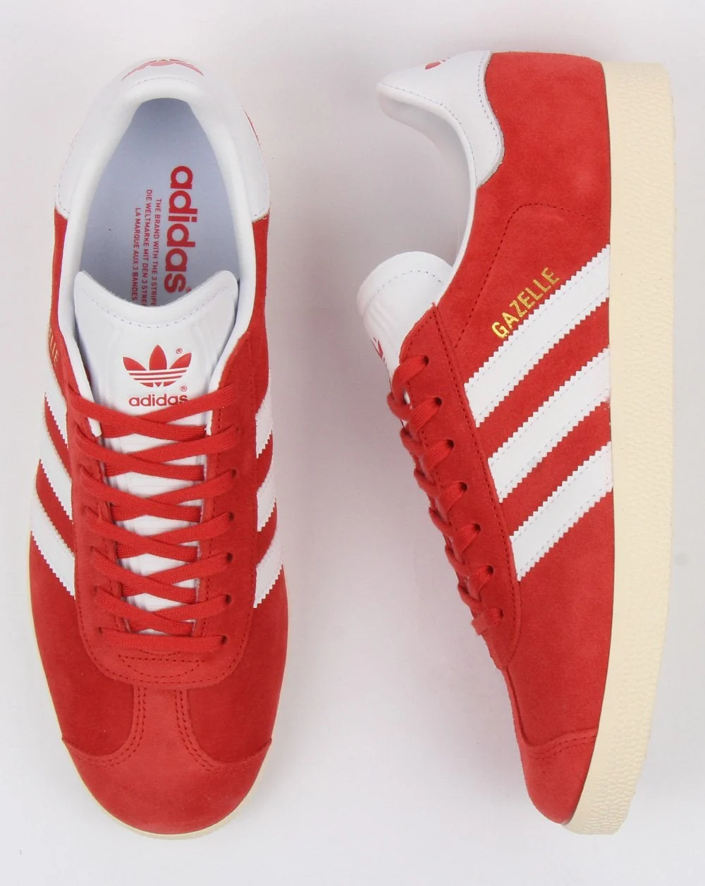 Adidas Gazelle Trainers Red/white vintage - Image 3