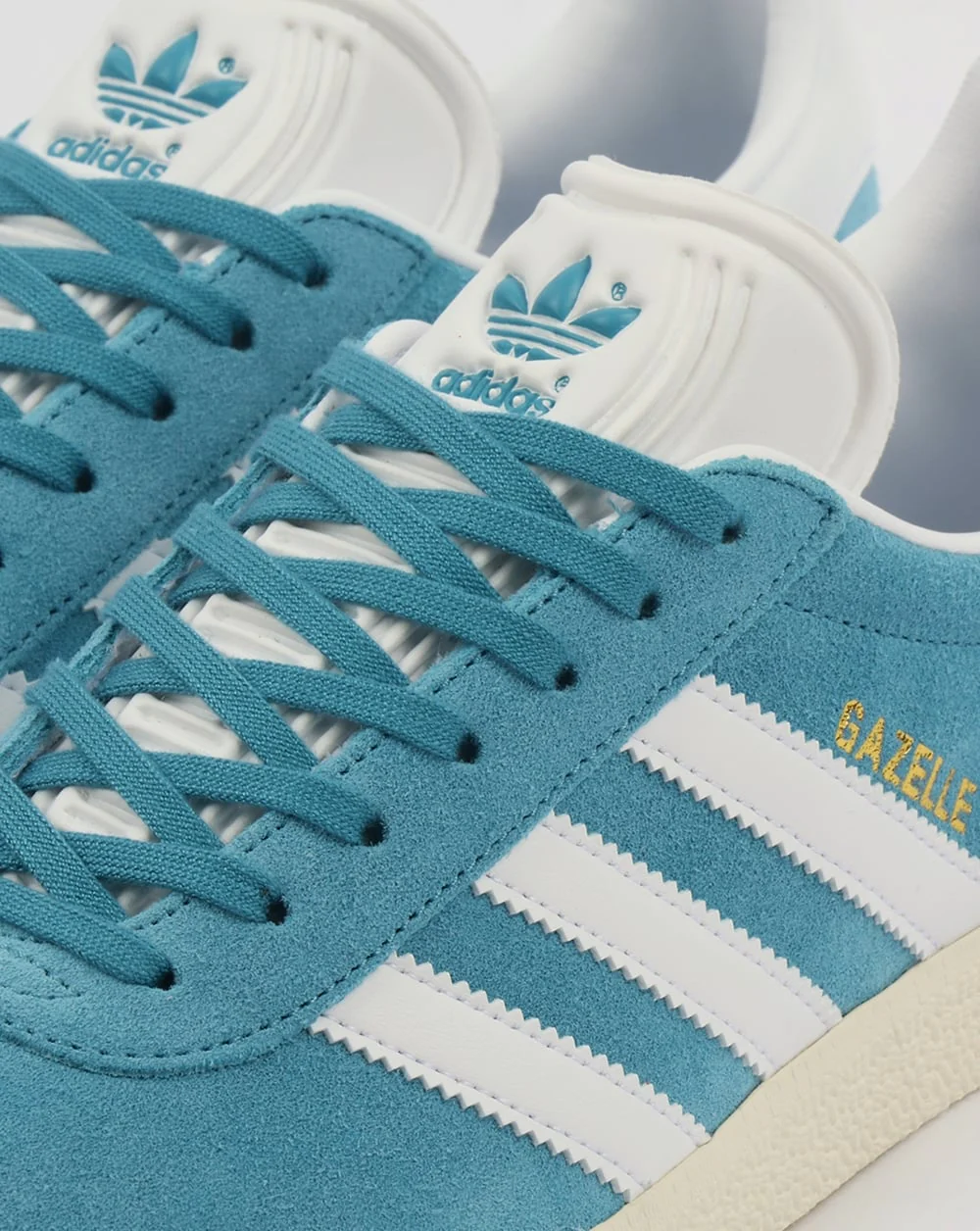 Adidas Gazelle Vintage Trainers Light Blue/White - Image 2