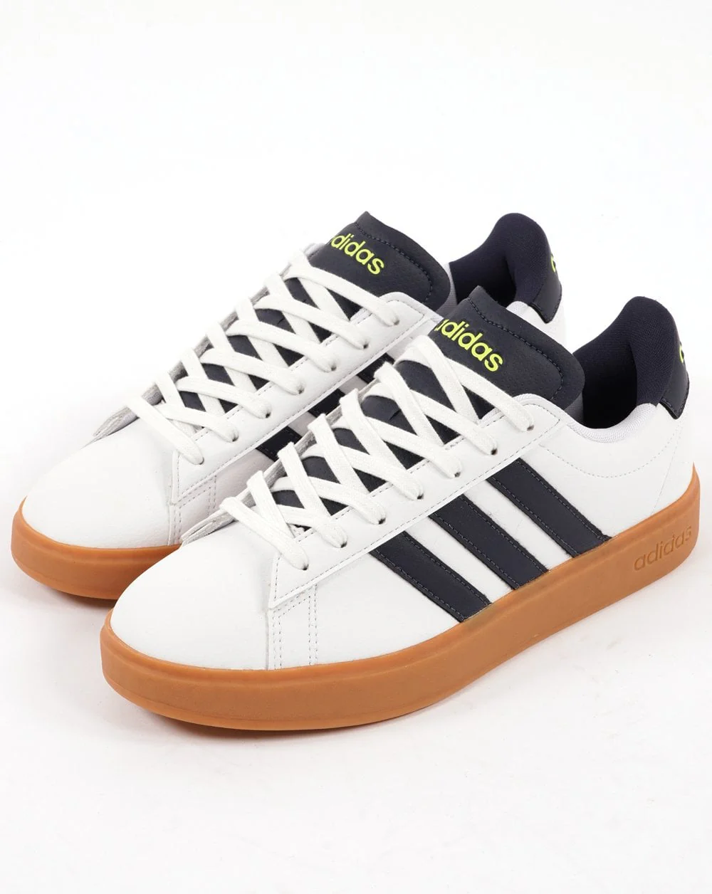 Adidas Grand Court 2.0 Trainers White/Navy/Gum - Image 2