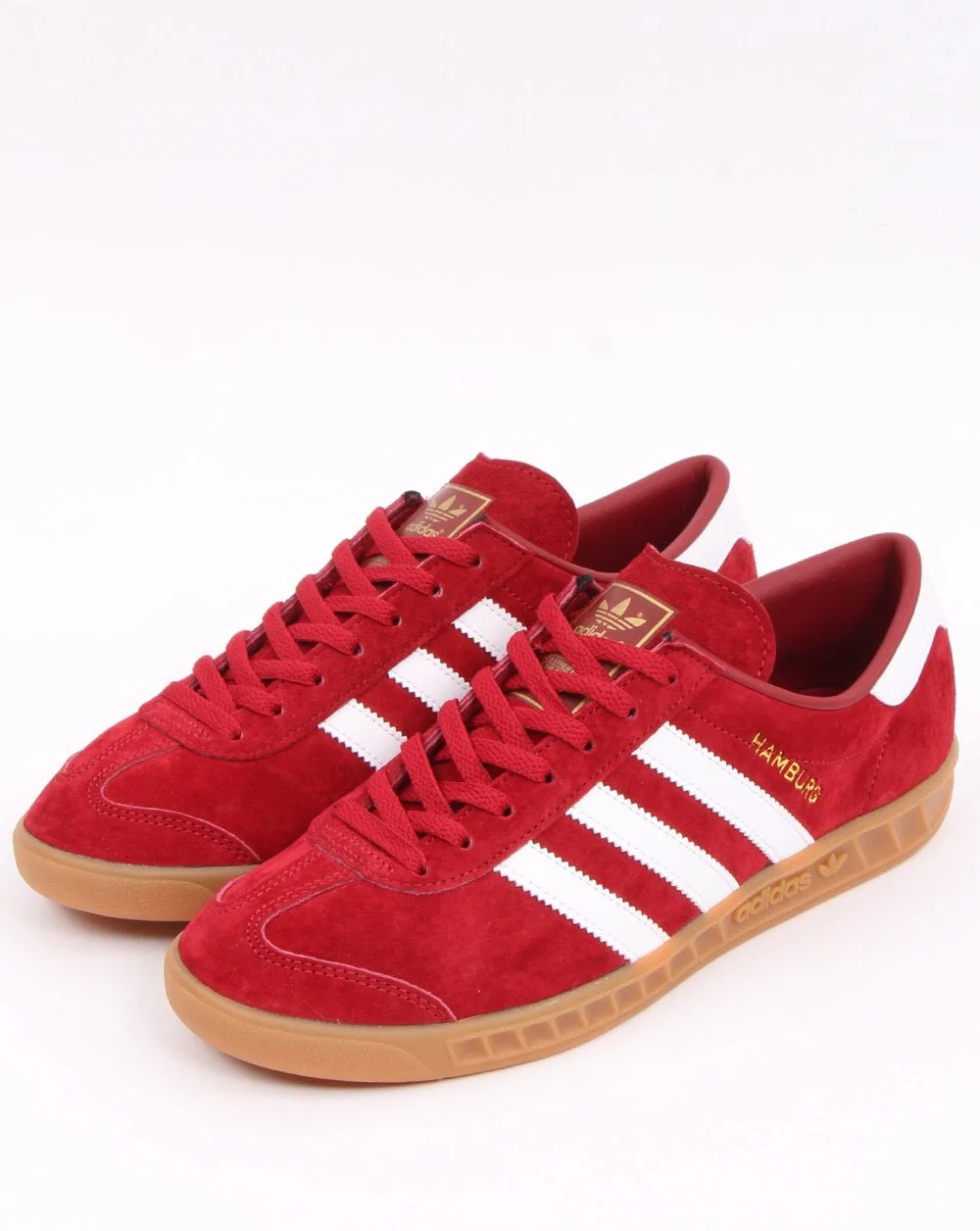 Adidas Hamburg Trainers Deep Red/White - Image 5
